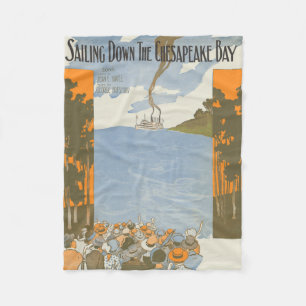 Sailing Down the Chesapeake Bay Fleece Blanket