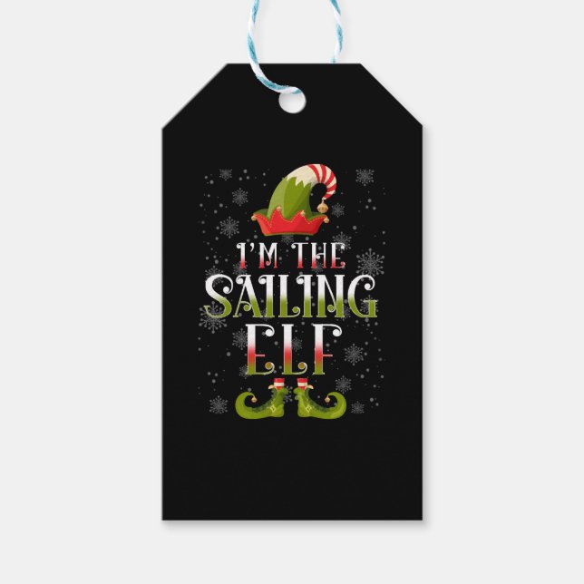 Sailing Elf Christmas Gift Tags (Front)