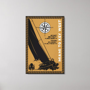 Sailing Florida Miami Key West Canvas Print