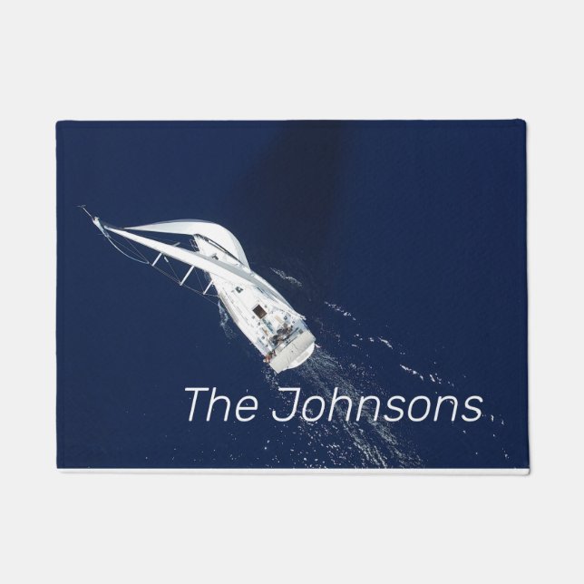 Sailing Freedom Bird's Eye View Doormat (Front)