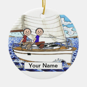 Sailing Friends - Male & Male Ceramic Tree Decoration