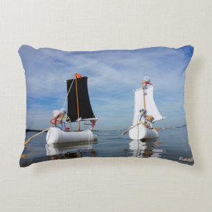 Sailing Fubby's that go on adventure. Decorative Cushion