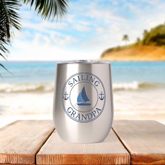 Sailing Grandpa Year Established  (Beach (Rotated))