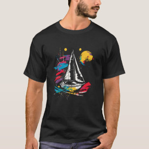 Sailing Graphic Beach Catamaran T-Shirt