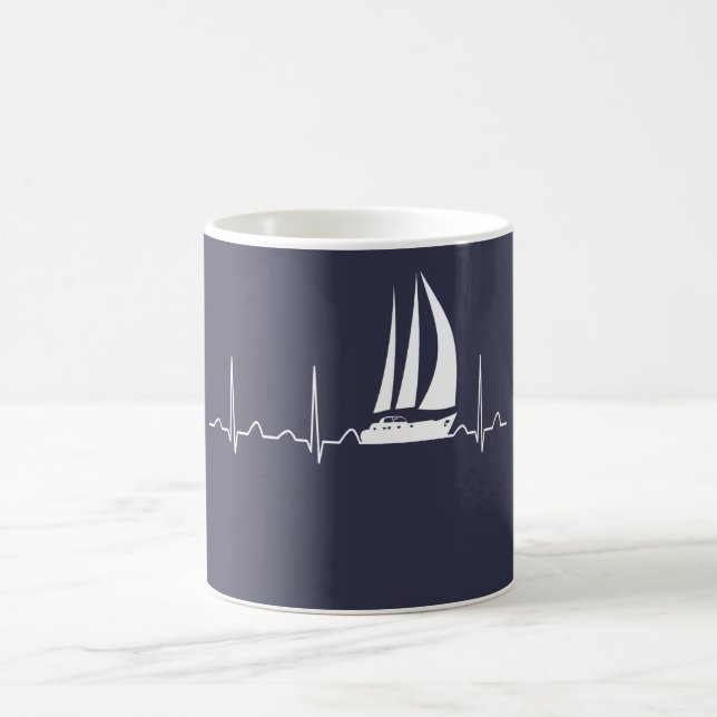 Sailing Heartbeat Coffee Mug (Center)
