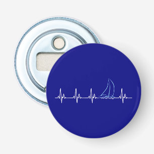 Sailing Heartbeat Funny Sailboat Bottle Opener