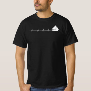 Sailing Heartbeat Funny Sailboat T-Shirt