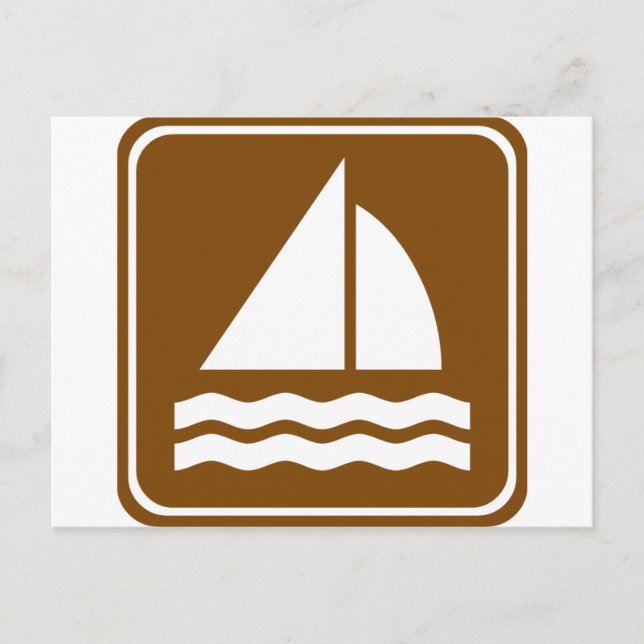 Sailing Highway Sign Postcard (Front)