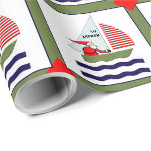 Sailing Holiday Gift Wrapping Paper