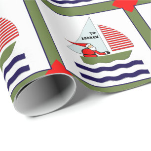Sailing Holiday Gift Wrapping Paper