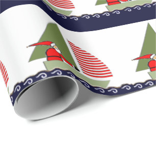 Sailing Holiday Gift Wrapping Paper