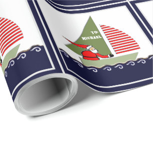 Sailing Holiday Gift Wrapping Paper