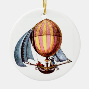 Sailing /Hot Air Balloon Ceramic Tree Decoration