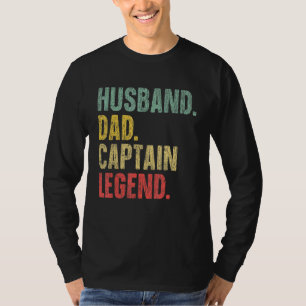 Sailing Husband Dad Captain Legend Vintage Retro T-Shirt