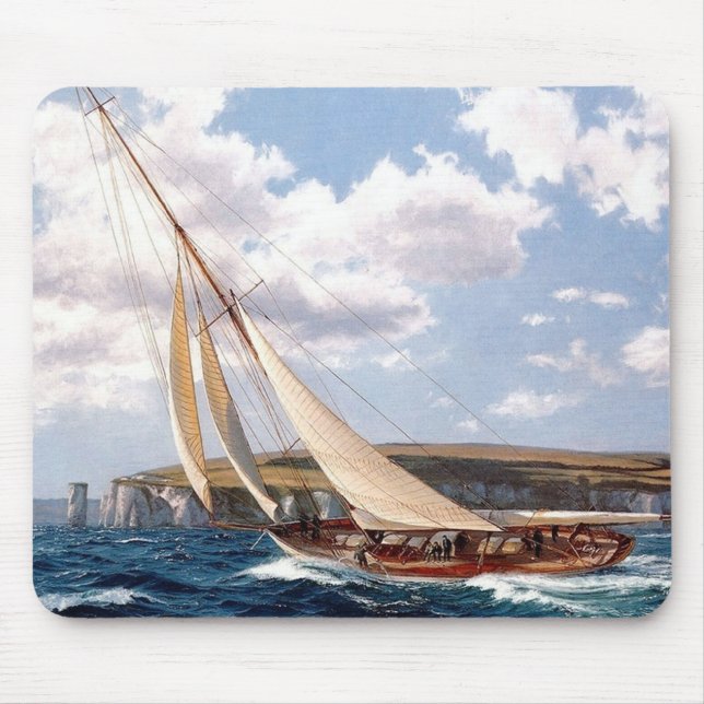 Sailing in a rough sea mouse mat (Front)