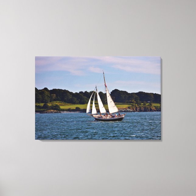 Sailing In Newport, Rhode Island, USA Canvas Print (Front)