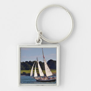 Sailing In Newport, Rhode Island, USA Key Ring