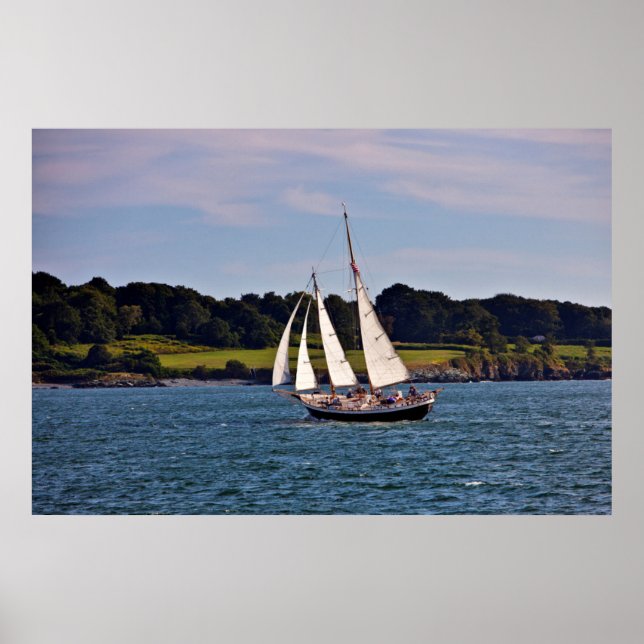 Sailing In Newport, Rhode Island, USA Poster (Front)