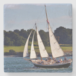 Sailing In Newport, Rhode Island, USA Stone Coaster