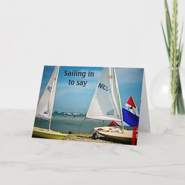 SAILING IN TO SAY HAPPY 18th BIRTHDAY Card (Front)