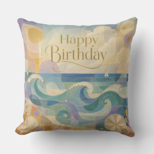 Sailing into a New Year Cushion