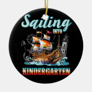 Sailing Into Kindergarten Nautical Teacher Back To Ceramic Tree Decoration