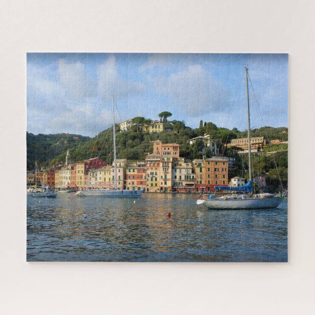 Sailing Into Portofino, Italy - 16 x 20 inch Jigsaw Puzzle (Horizontal)
