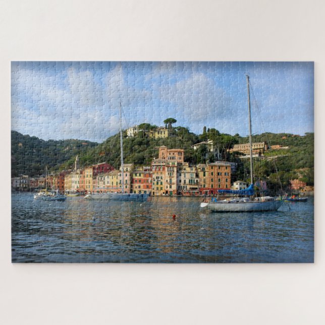 Sailing Into Portofino, Italy - 20 x 30 inch Jigsaw Puzzle (Horizontal)