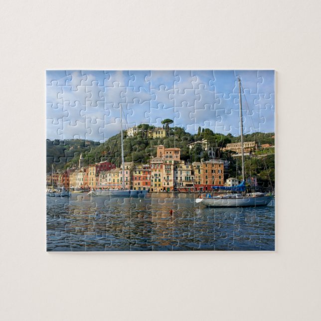 Sailing Into Portofino, Italy - 8 x 10 inch Jigsaw Puzzle (Horizontal)
