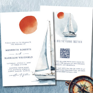 Sailing Into the Future Together Wedding Invitation