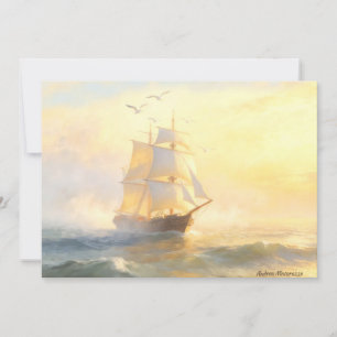 Sailing into the Golden Mist Card