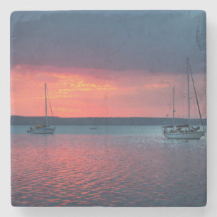 Sailing Into The Sunset   Cienfuego, Cuba Stone Coaster