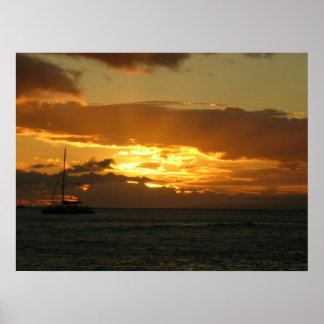 Sailing into the Sunset Poster