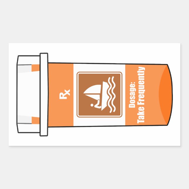 Sailing Is My Drug Rectangular Sticker (Front)