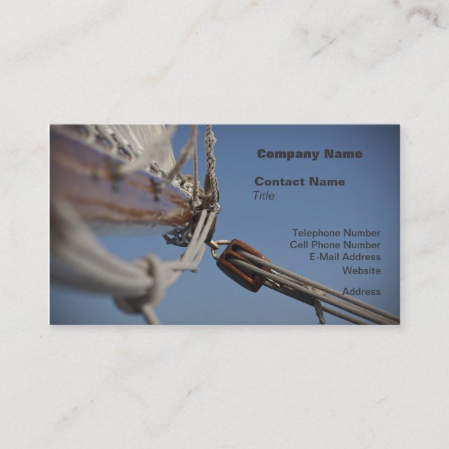 Sailing Jib Business Card (Front)