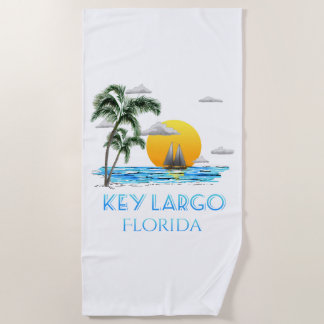 Sailing Key Largo Florida Keys Beach Towel