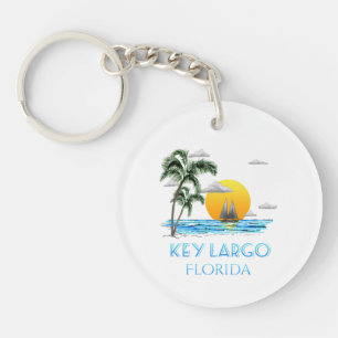 Sailing Key Largo Florida Keys Key Ring