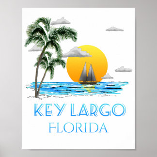 Sailing Key Largo Florida Keys Poster