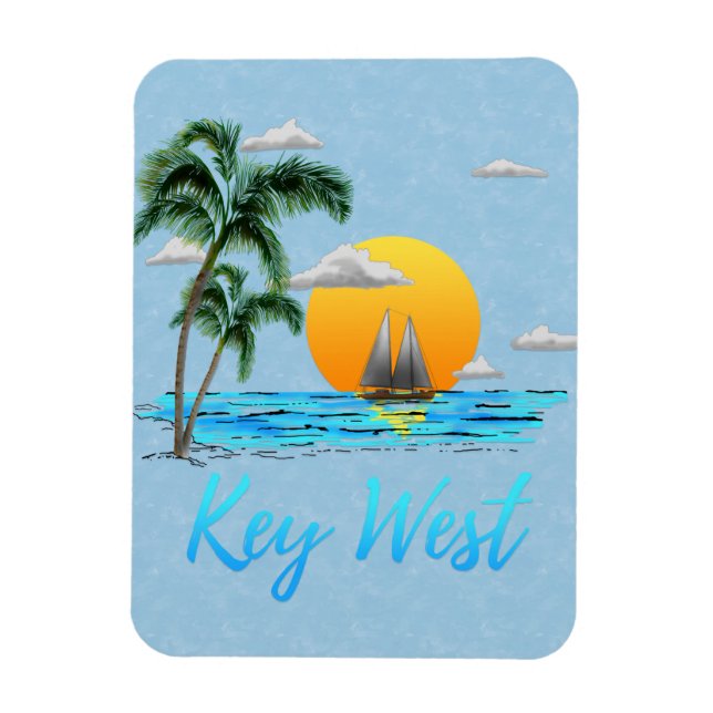 Sailing Key West Florida Magnet (Vertical)