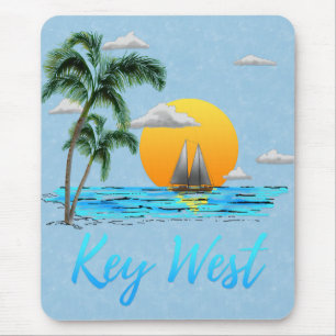 Sailing Key West Florida Mouse Mat