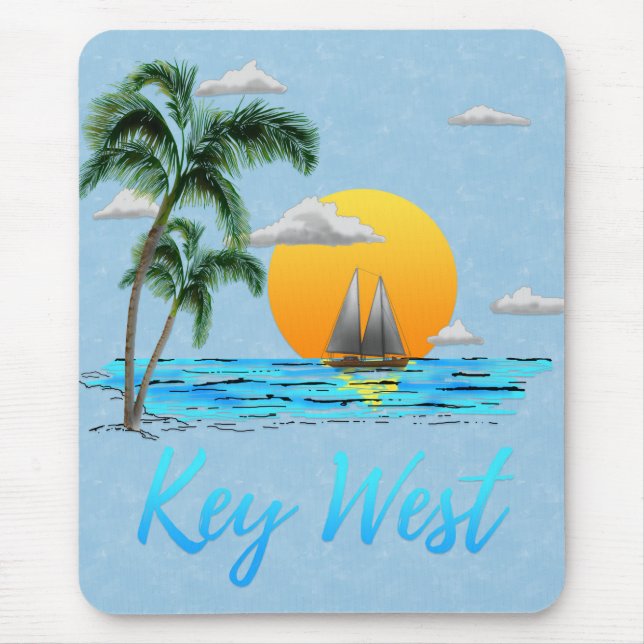 Sailing Key West Florida Mouse Mat (Front)