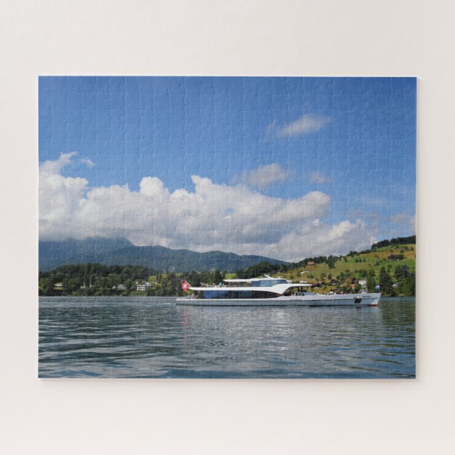 Sailing Lake Lucerne Switzerland - 16x20 - 520 pcs Jigsaw Puzzle (Horizontal)