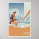 Sailing Lake Union, Seattle Poster<br><div class="desc">Do your thing in the 206...  Seattle,  that is.</div>