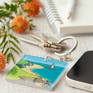 Sailing Landscape Key Ring