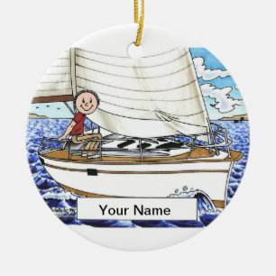Sailing - Male Ceramic Tree Decoration
