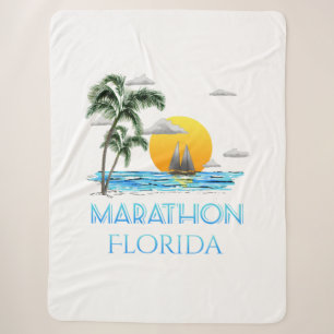 Sailing Marathon Florida Sherpa Blanket