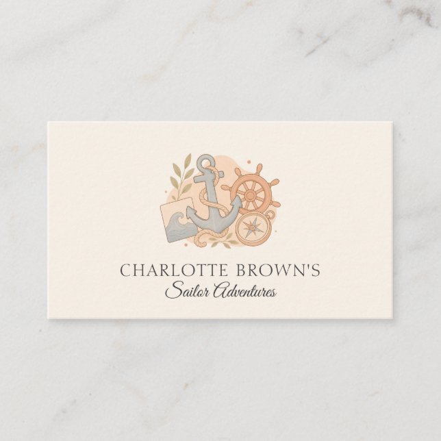 Sailing Maritime Nautical Business Card (Front)