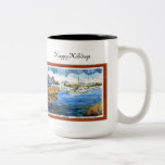 Sailing Mug<br><div class="desc">Watercolor painting of Monterey Bay by artist Peter McReynolds</div>