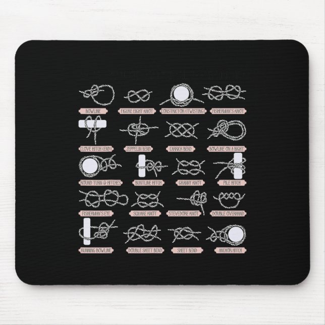 Sailing Nautical Rope Knots Boating Anchor Sailor  Mouse Mat (Front)