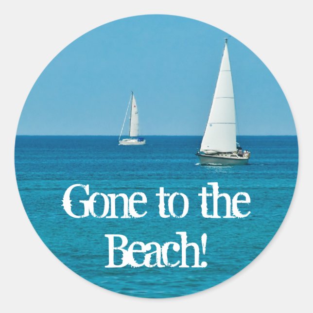 Sailing . . . New Address Classic Round Sticker (Front)